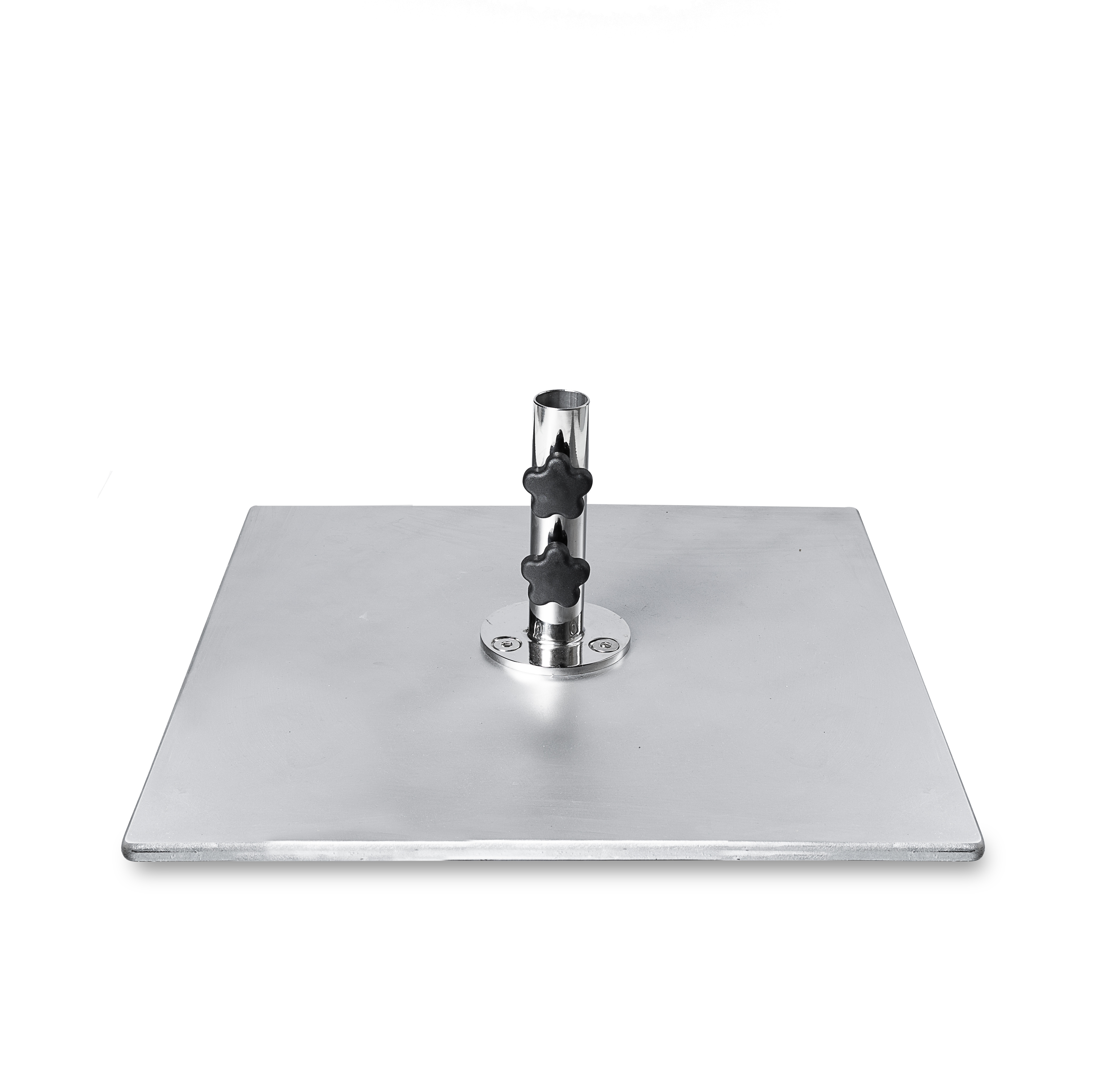 20″ Square Galvanized Steel Plate Base-70 Pounds
